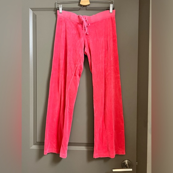 Vintage Juicy Couture bright Pink Velour Pants - Picture 3 of 14